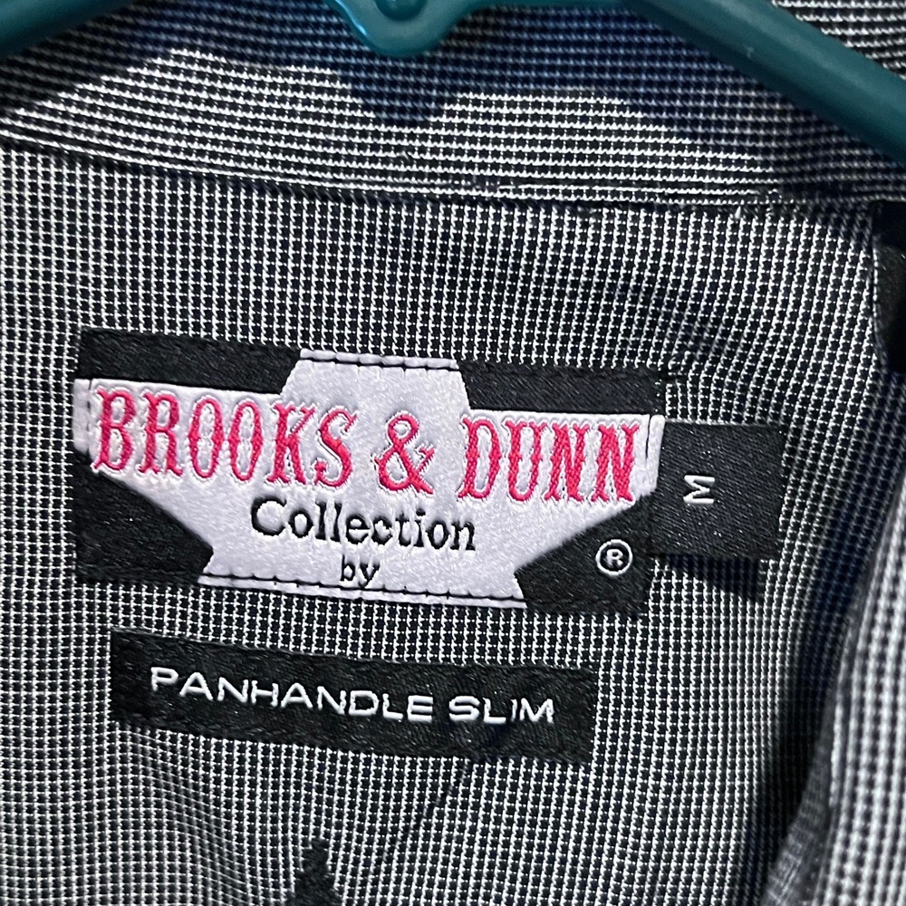 Brooks & Dunn Panhandle Slim Gray Embroidered Western Shirt Womens‎ Medium - Picture 2 of 9